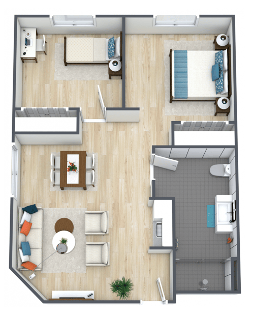 Paramount House Senior Living Hearthside Haven One Bedroom Floor Plan