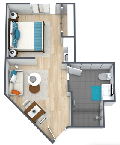 Paramount Floor Plans Garden Nook 1 Bedroom